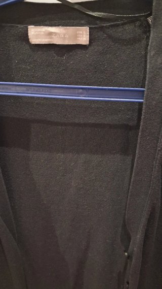Chaqueta larga Zara negra