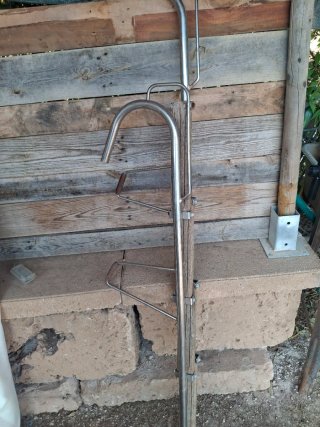 Escalera plegable inoxidable para barca .