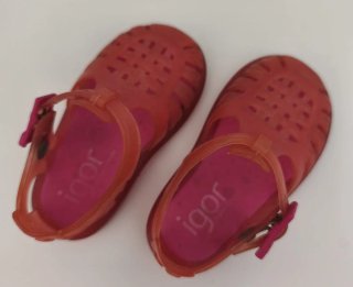Sandalias Igor Talla 20 Rojas