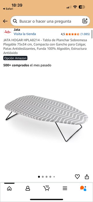 Tabla de planchar Jata HPLA8214