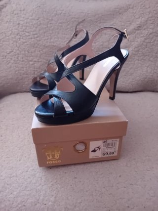 Sandalias Fosco Piel Negra Talla 36