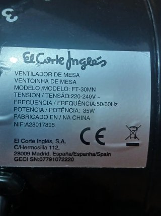 Ventilador industrial EL CORTE INGLÉS  640513926