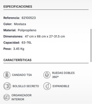 Maleta Paco Martinez Amarilla Rígida