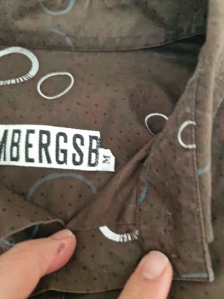 Camisa Bikkembergs Marrón Estampada
