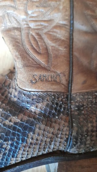 Botas Camperas Piel Serpiente Marrón
