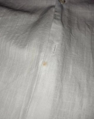 Camicia bianca uomo D.O.P. in lino collo coreana