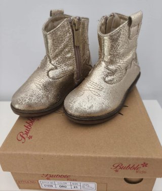 Botas niña Bubble Kids oro talla 21