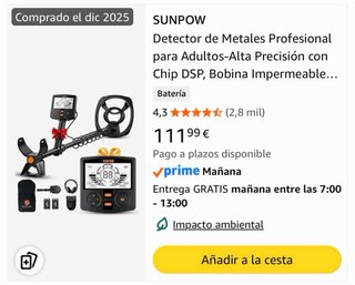 Detector de Metales SUNPOW