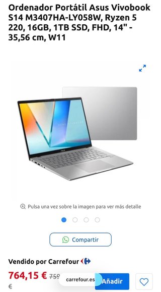 Portatile Asus Vivobook S14 1TB Nuovo