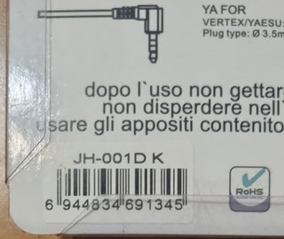 Comtrak JH-001 D K Auricolare Radio