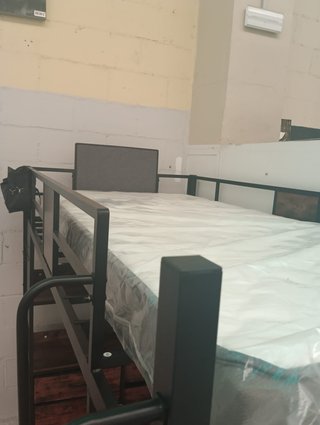 Litera individual con escritorio con colchón 90cm