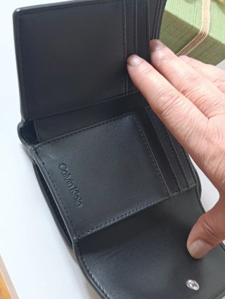 Billetero Piel Calvin Klein Negro Hombre