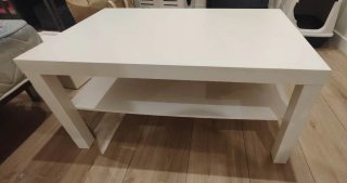 Mesa de centro rectangular blanca