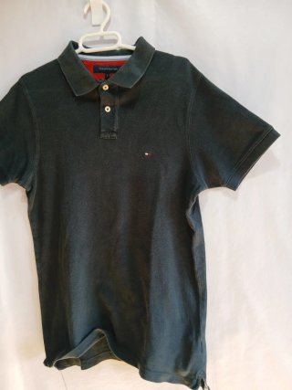 Polo Tommy Hilfiger verde manga corta