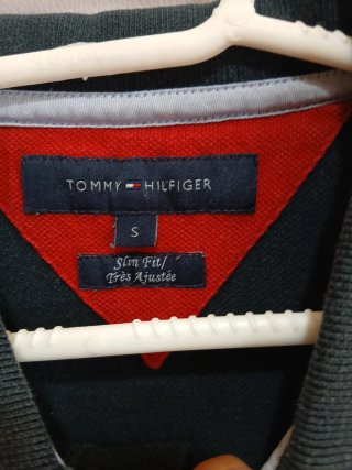 Polo Tommy Hilfiger verde manga corta