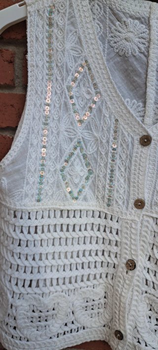 Chaleco Boho Ganchillo Talla Única
