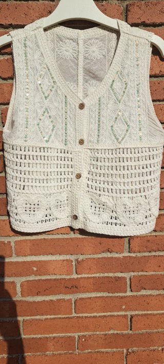 Chaleco Boho Ganchillo Talla Única