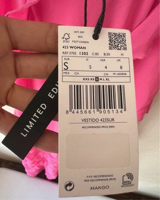 Vestido largo volantes rosa