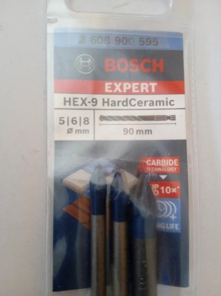Brocas Bosch HEX-9 HardCeramic 5/6/8mm