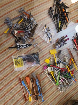 Playmobil Accesorios y 1 Figura lote