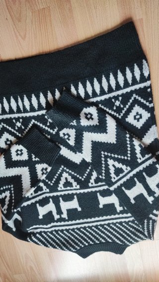 Jersey lana apres ski negro y blanco