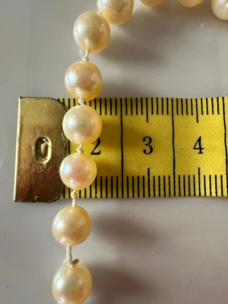 Collana doppia perle mare chiusura oro bianco