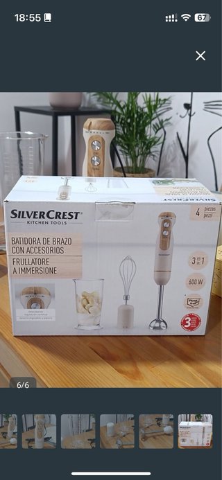 Batidora de mano Silvercrest con accesorios