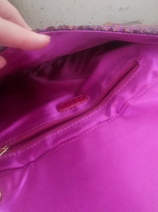 Bolso fiesta lentejuelas fucsia/morado