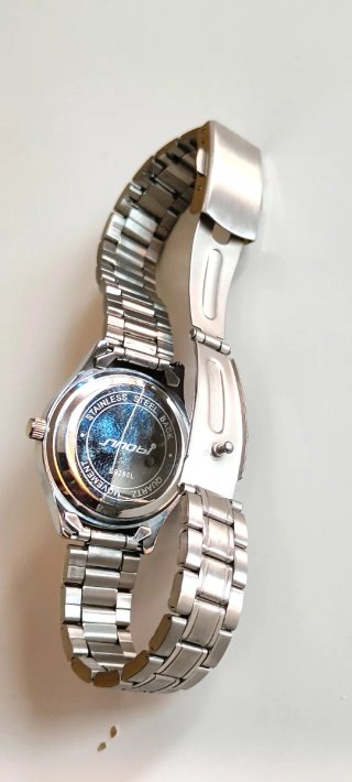 Reloj Sinobi Mujer Plata y Blanco
