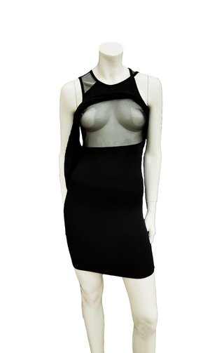 McQ Alexander McQueen Stretch Net Tube Dress Abito