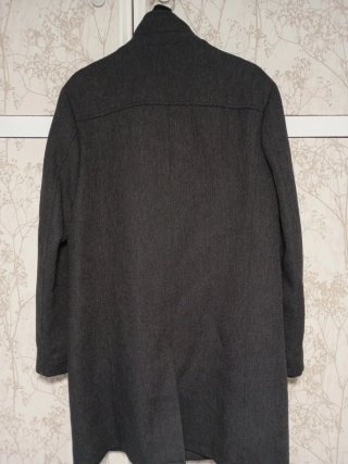 Abrigo Zara Man Gris Talla M Doble Cuello