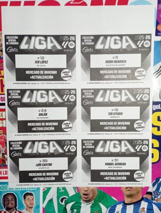 Colección LIGA 2025-26: 3 cromos de invierno