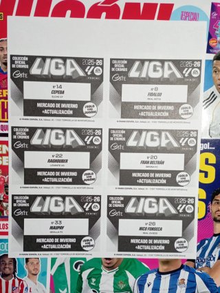 Colección LIGA 2025-26: 3 cromos de invierno