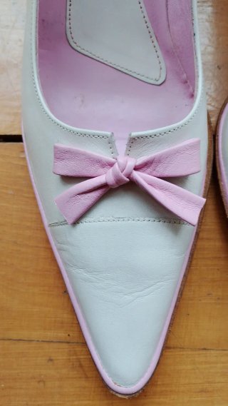 Zapatos Ferrerias Blanco y Rosa Tacon Mujer
