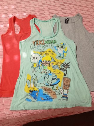Lote 3 Camisetas Tirantes Estampadas