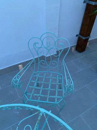 Sillas de hierro terraza jardin