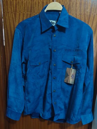 Camisa Western T-S Azul Aguado Águila