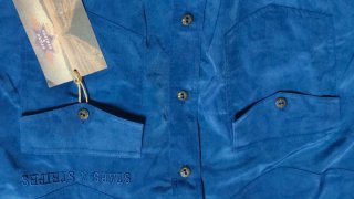 Camisa Western T-S Azul Aguado Águila