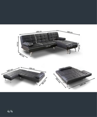 Sofá cama modular azul