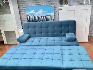 Sofá cama modular azul