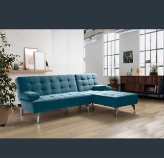 Sofá cama modular azul