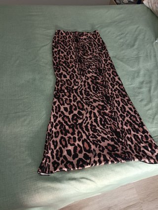 Falda larga animal print