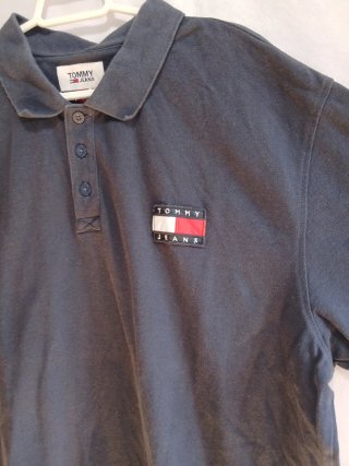 Polo Tommy Hilfiger manga corta azul