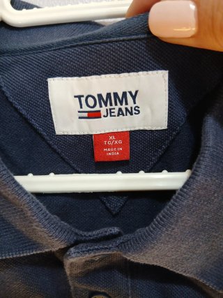 Polo Tommy Hilfiger manga corta azul