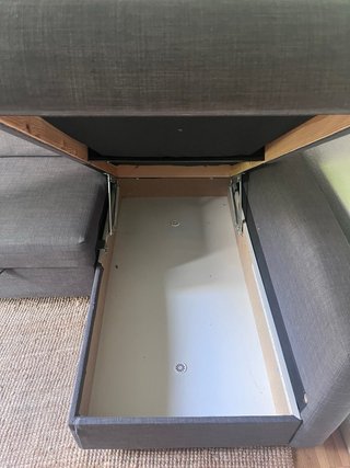 Divano letto angolare IKEA in grigio