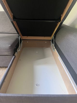 Divano letto angolare IKEA in grigio