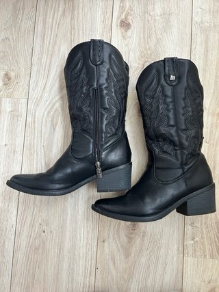 Botas cowboy Mustang negras