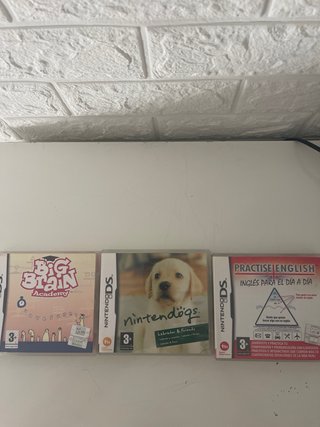 Nintendo DS Blanca + 3 Juegos + Cargador