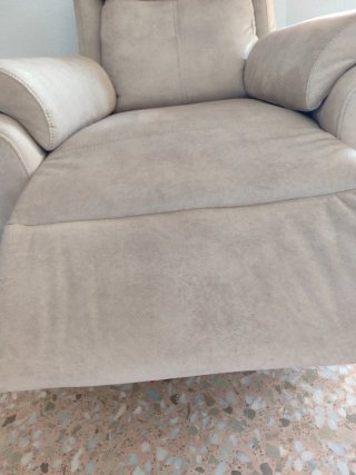 Sillón relax beige tela