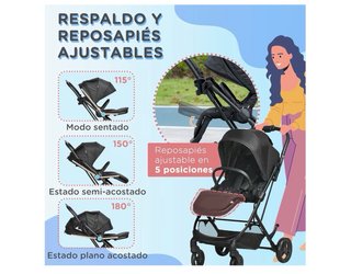 Silla de paseo Homcom Negra